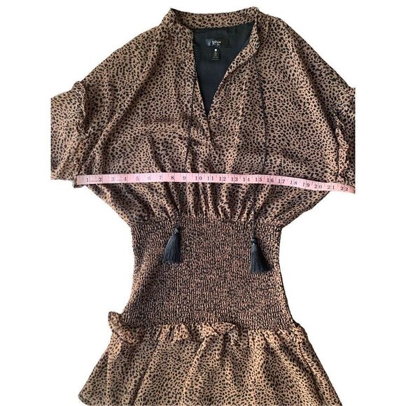 AQUA Animal Print Ruffled Mini Dress - Picture 7 of 8
